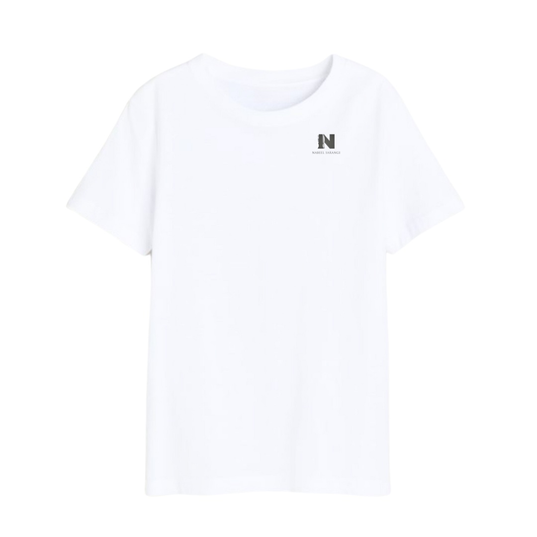 Nabeel Sarangi Logo White T Shirt